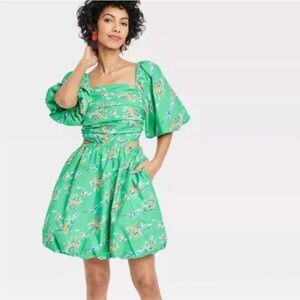 Puffy sleeves a line dress extra small